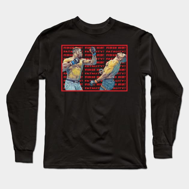 Ngannou Fatality Long Sleeve T-Shirt by FightIsRight